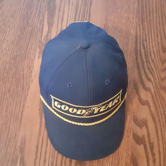 Goodyear Racing SnapBack Hat Cap Navy Blue #1 In Racing Vtg Embroidered EUC - Picture 5 of 8